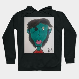 Werewolf Pirate Blue Face Hoodie